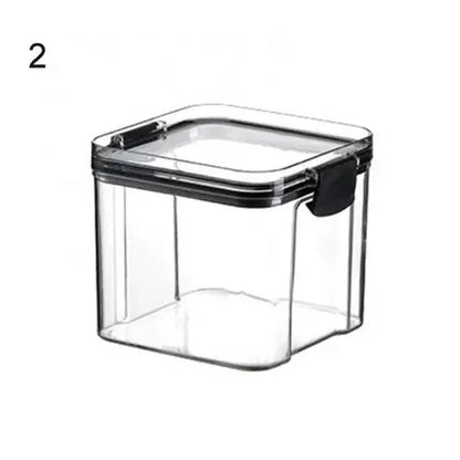 Clear square plastic food storage container with airtight locking lid