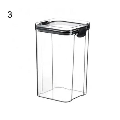 Clear plastic airtight food storage container with locking lid