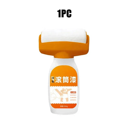 Orange and white paint roller bottle with Chinese text, 1 piece, paint applicator tool